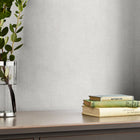 121096 Plain Pale Silver Wallpaper by Laura Ashley