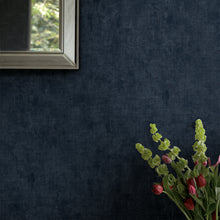 121097 Plain Midnight Seaspray Wallpaper by Laura Ashley