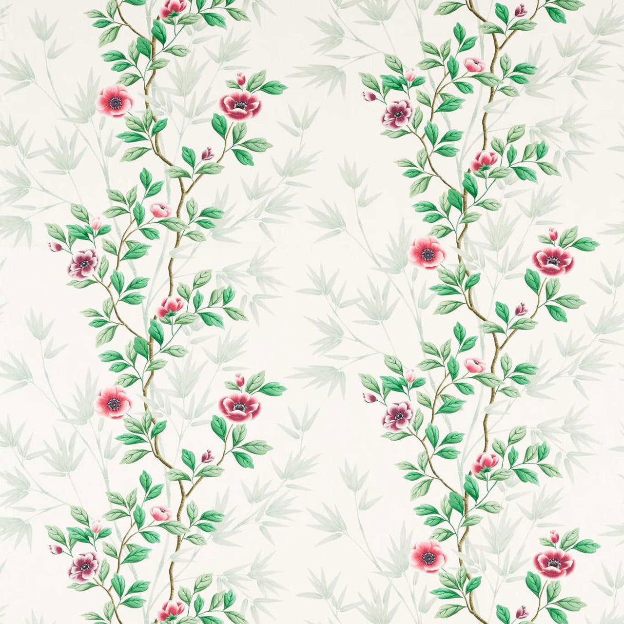 121103 Lady Alford Harlequin X Diane Hill Fig Blossom and Magenta Fabric by Harlequin
