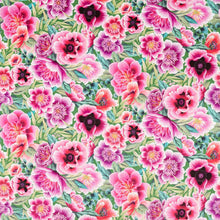 121107 Marsha Velvet Harlequin X Diane Hill Apple, Peony and Magenta Fabric by Harlequin