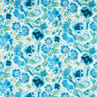 121109 Marsha Satin Harlequin X Diane Hill Delft, Lagoon and Porcelain Fabric by Harlequin