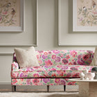 121110 Marsha Satin Harlequin X Diane Hill Powder, Peony and Magenta Fabric by Harlequin