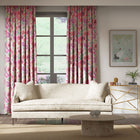 121110 Marsha Satin Harlequin X Diane Hill Powder, Peony and Magenta Fabric by Harlequin