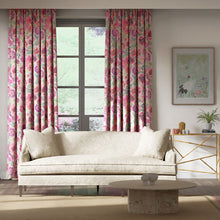 121110 Marsha Satin Harlequin X Diane Hill Powder, Peony and Magenta Fabric by Harlequin