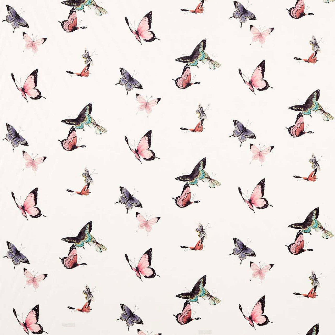 121114 Emmeline Harlequin X Diane Hill Chalk, Rose and Sky Fabric by Harlequin
