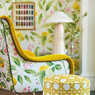 121115 Marie Harlequin X Diane Hill Fig Leaf, Honey and Blossom Fabric by Harlequin