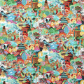 Journey of Discovery Velvet Colour 3 Ionian , Harissa and Emerald Fabric by Harlequin