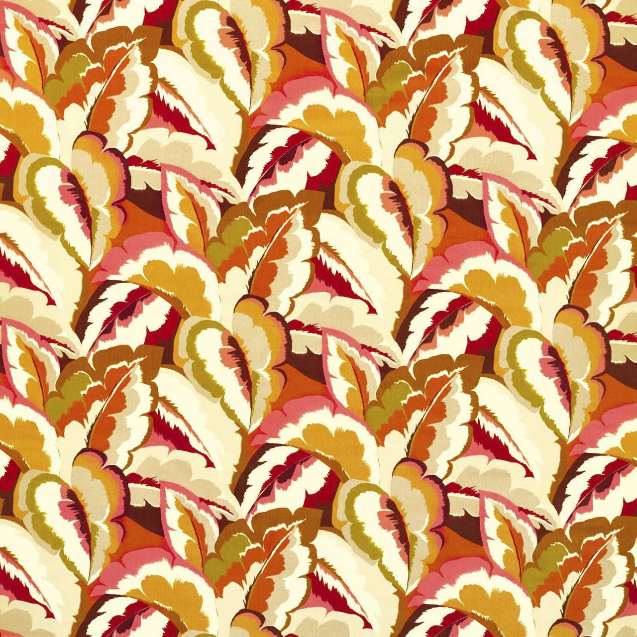 121136 Calathea Velvet Colour 3 Amber Light Brazilian Rosewood Pomegranate and Shiitake Harlequin Fabric