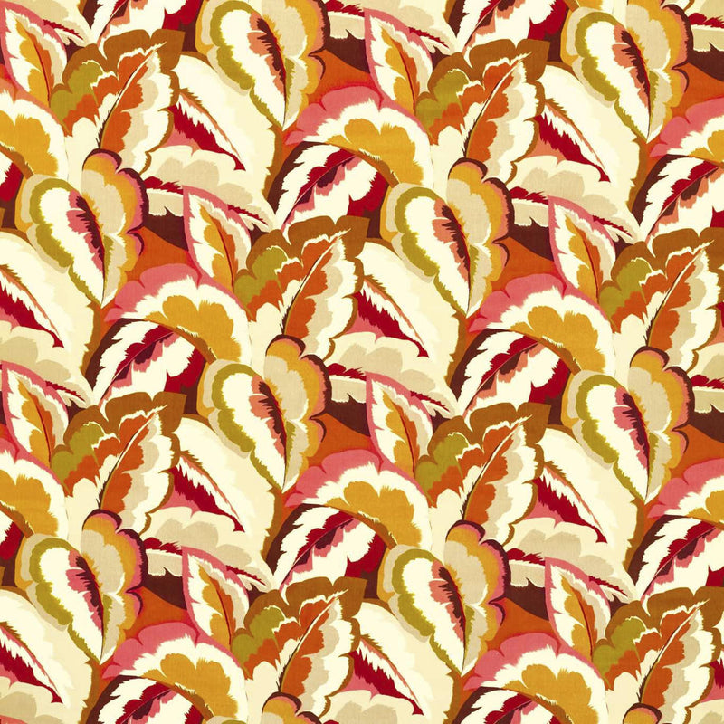 121136 Calathea Velvet Colour 3 Amber Light Brazilian Rosewood Pomegranate and Shiitake Harlequin Fabric