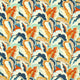 Calathea Velvet Colour 3 Azul, Onsen, French Ochre and Paprika Fabric by Harlequin