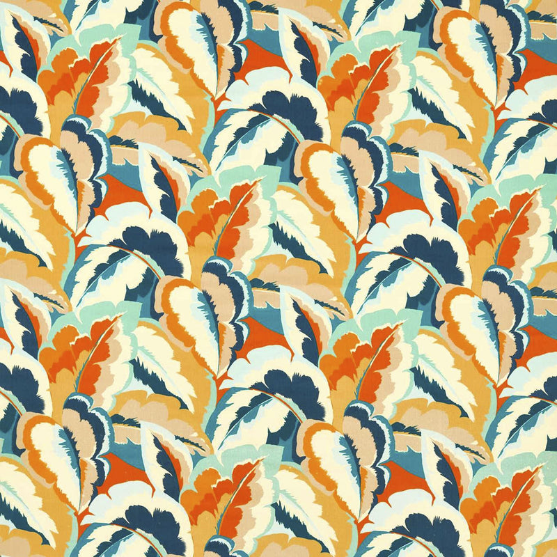 121138 Calathea Velvet Colour 3 Azul Onsen French Ochre Paprika Harlequin Fabric