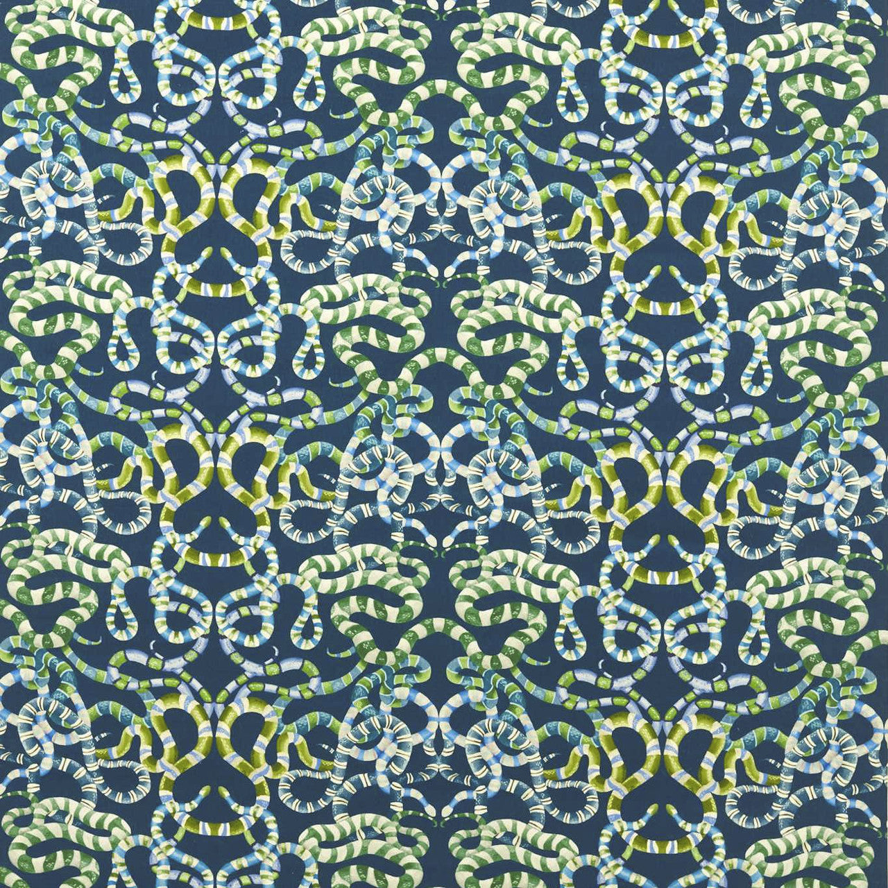 121139 Serpenti Velvet Colour 3 Onsen Emerald Azul Harlequin Fabric