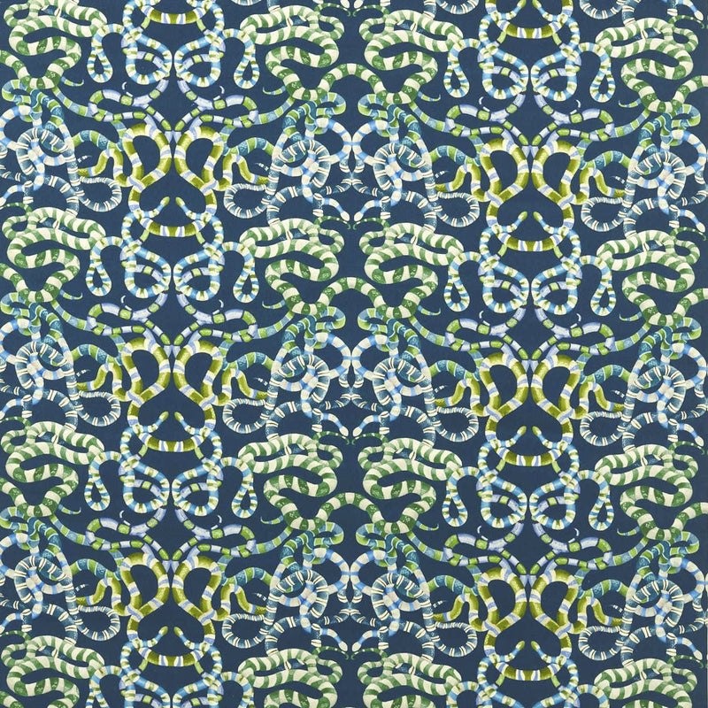 121139 Serpenti Velvet Colour 3 Onsen Emerald Azul Harlequin Fabric