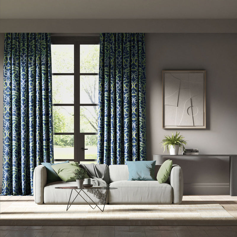 121139 Serpenti Velvet Colour 3 Onsen Emerald Azul Harlequin Fabric