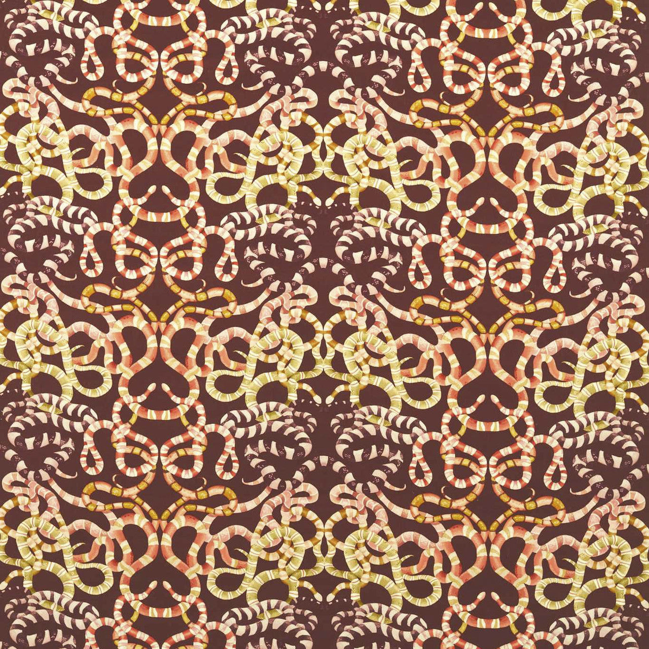 121140 Serpenti Velvet Colour 3 Brazilian Rosewood Grounded Amber Light Harlequin Fabric