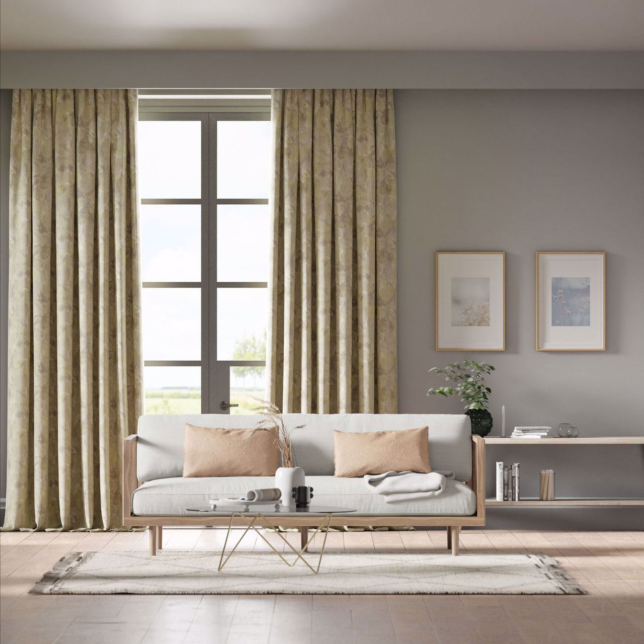 121151 Foresta Colour 4 Diffused Light Pebble Sand Harlequin Fabric
