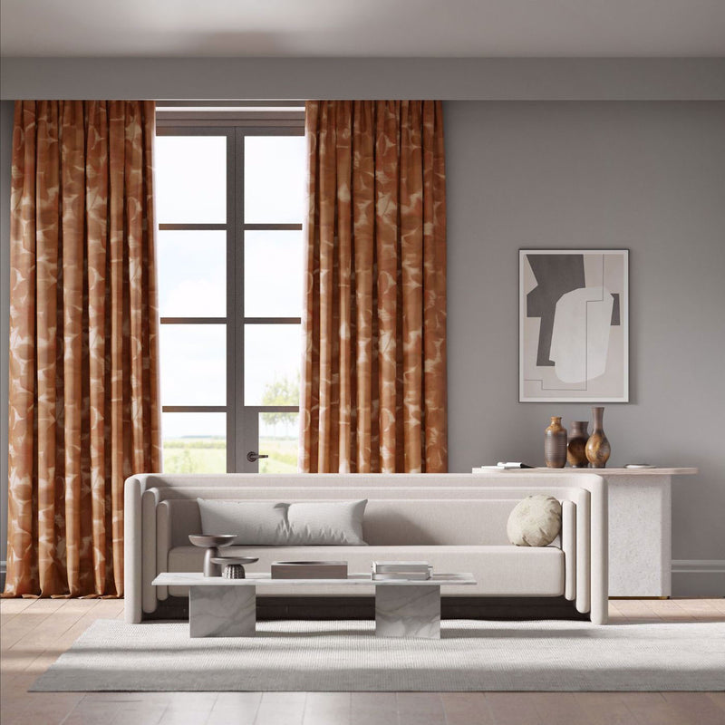 121155 Grounded Colour 4 Baked Terracotta and Parchment Fabric by Harlequin