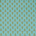 Wood Frog Velvet Colour 4 Azul and Forest Fabric by Harlequin
