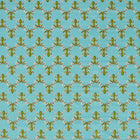 121163 Wood Frog Velvet Colour 4 Azul and Forest Fabric by Harlequin