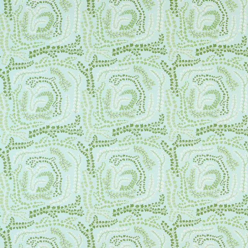 121166 Fayola Colour 4 Seaglass, Clover and Awakening Fabric by Harlequin