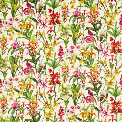 Kalina Colour 4 Parchment, Forest and Azalea Fabric by Harlequin