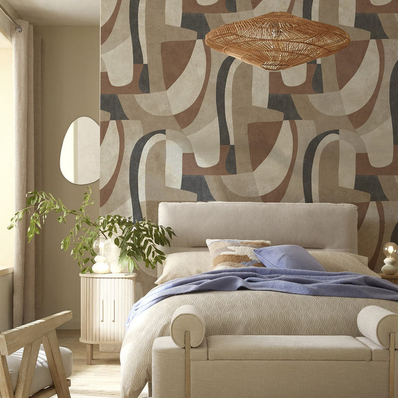 121181 Circumflex Brown Wallpaper by Next