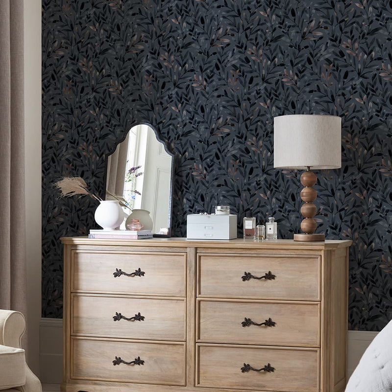 121192 Natural Rustic Blue Wallpaper by Next