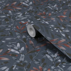 121192 Natural Rustic Blue Wallpaper by Next