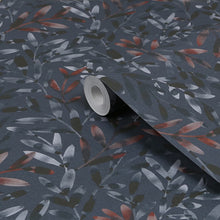 121192 Natural Rustic Blue Wallpaper by Next