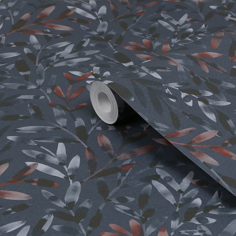 121192 Natural Rustic Blue Wallpaper by Next