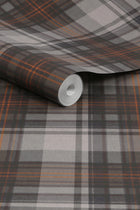 121197 Alpine Lodge Check Wallpaper by Next