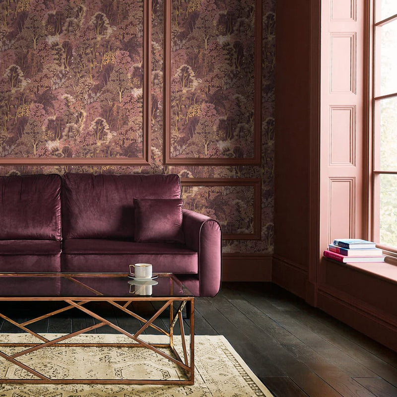121469 New Eden Mulberry Wallpaper by Graham and Brown