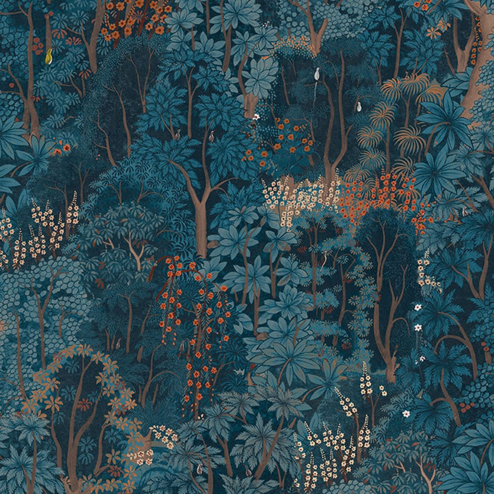 Eden Navy Wallpaper by Graham and Brown