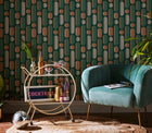 122356 Morse Bottle Green Rust Wallpaper by Envy