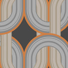 122359 In The Loop Choc Orange Wallpaper by Envy