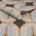 In The Loop Choc Orange Wallpaper by Envy