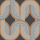 122359 In The Loop Choc Orange Wallpaper by Envy