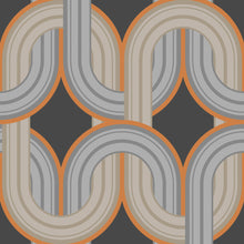 122359 In The Loop Choc Orange Wallpaper by Envy