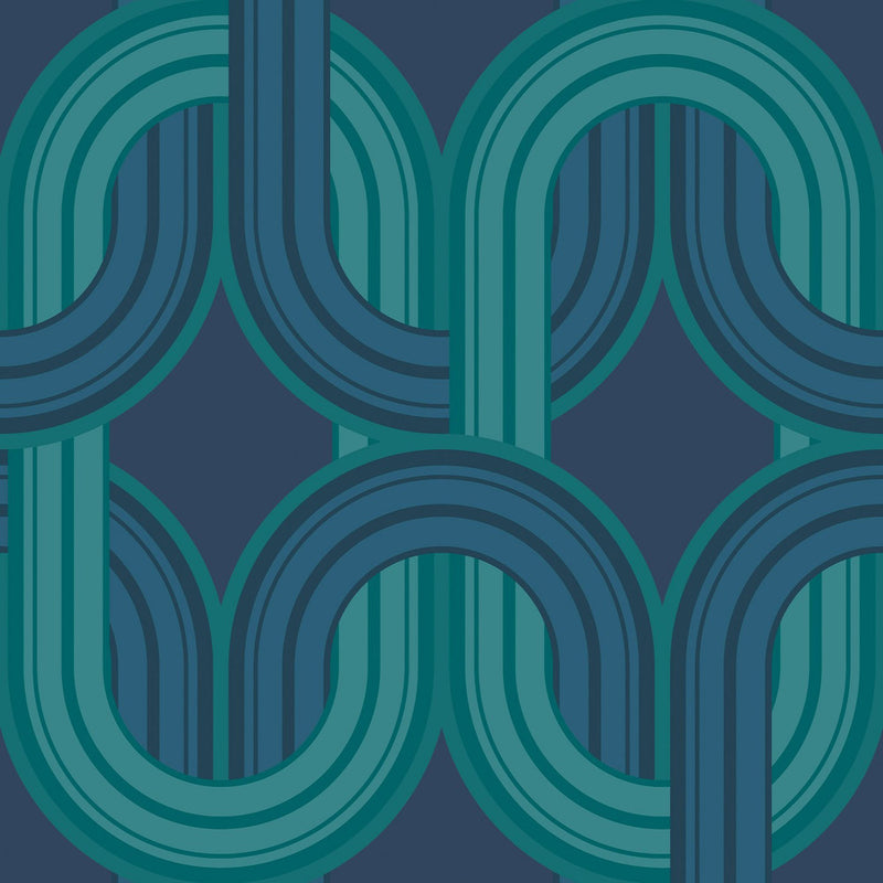 122360 In The Loop Electric Blue Wallpaper by Envy