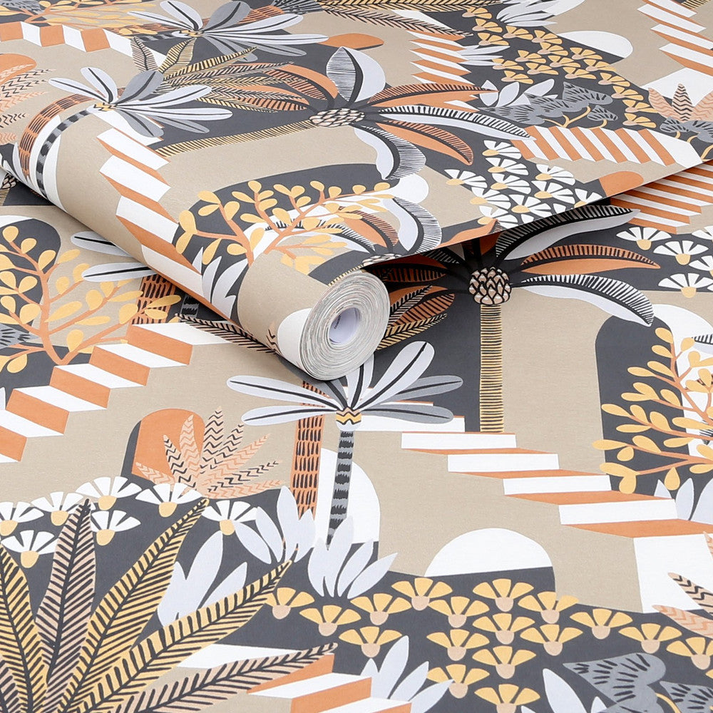 122363 Vacay Ochre Wallpaper by Envy