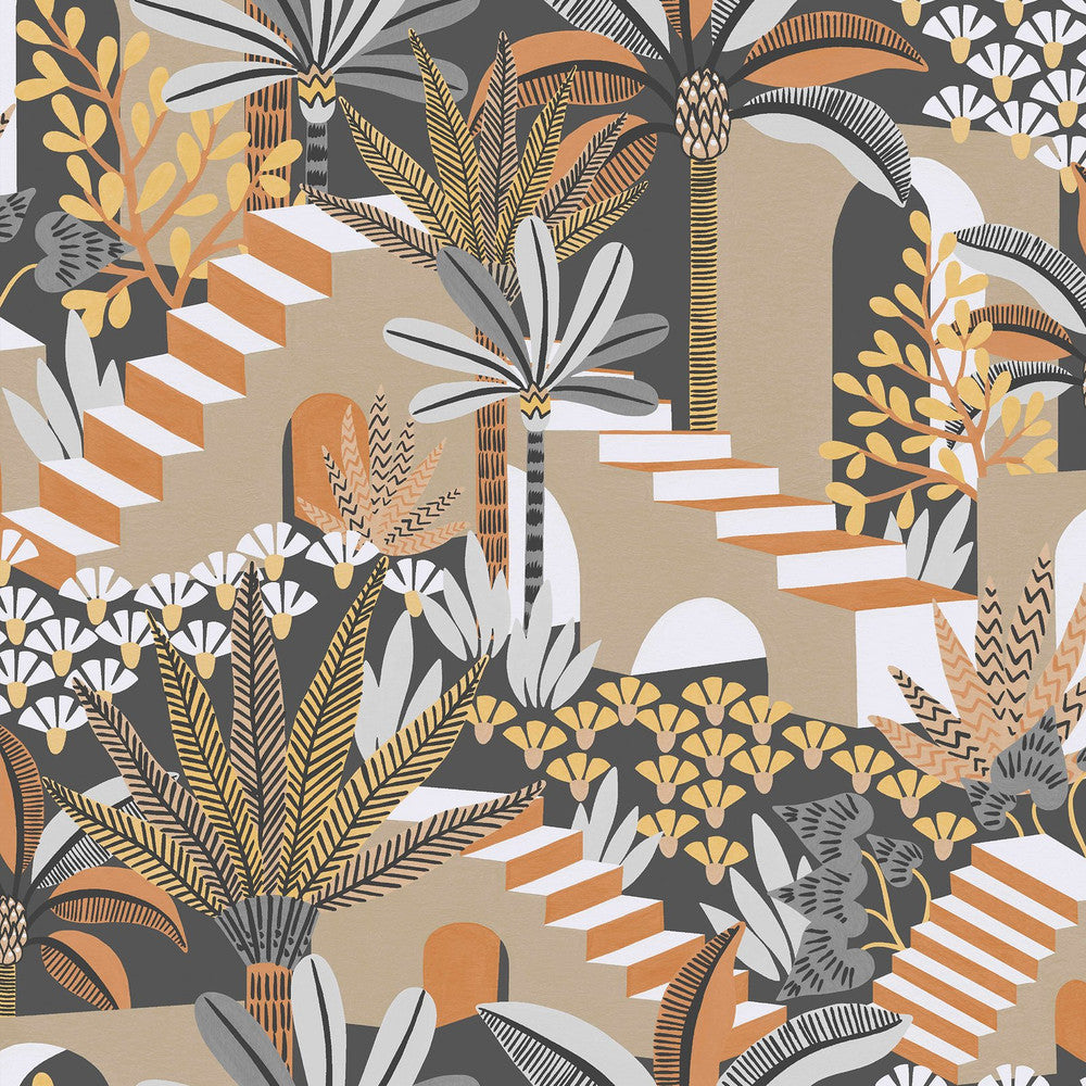 122363 Vacay Ochre Wallpaper by Envy