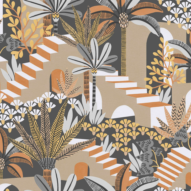 122363 Vacay Ochre Wallpaper by Envy