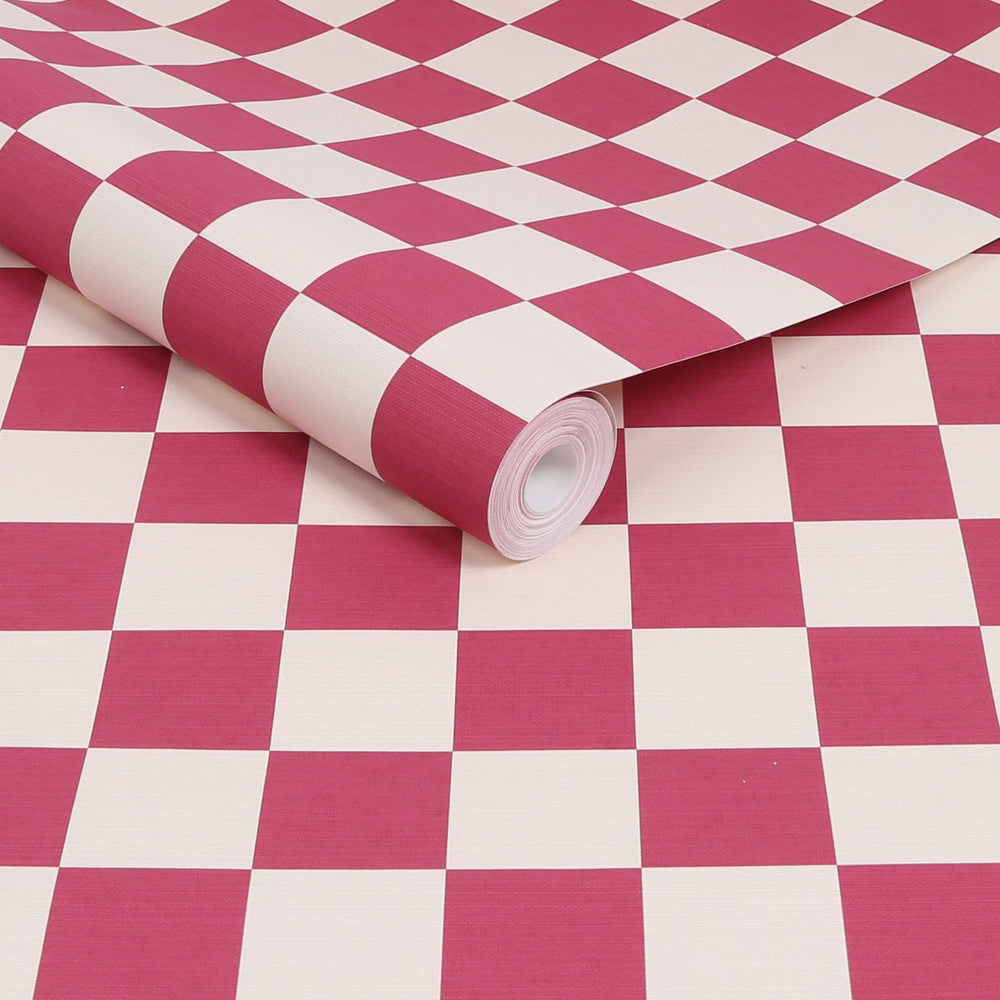 122369 Check Me Out Raspberry Wallpaper by Envy