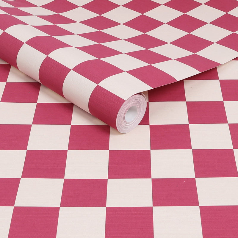 122369 Check Me Out Raspberry Wallpaper by Envy