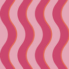122371 Making Waves Raspberry and Tangerine Wallpaper by Envy