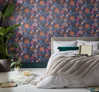 122373 Oopsy Daisy Blue, Lilac and Tangerine Wallpaper by Envy