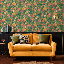 122375 Oopsy Daisy Forest Green Wallpaper by Envy