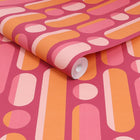 122376 Morse Tangerine and Raspberry Wallpaper by Envy