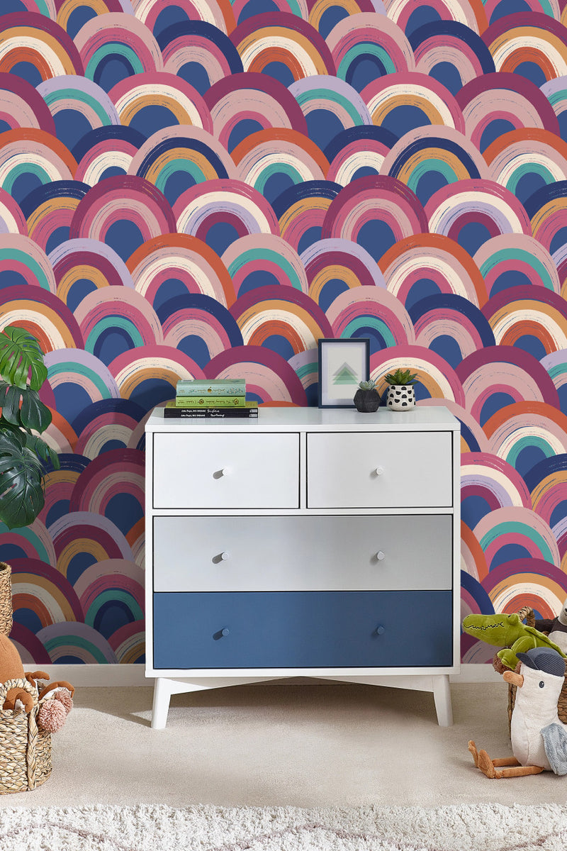 122391 Abstract Rainbow Brights Wallpaper by Next