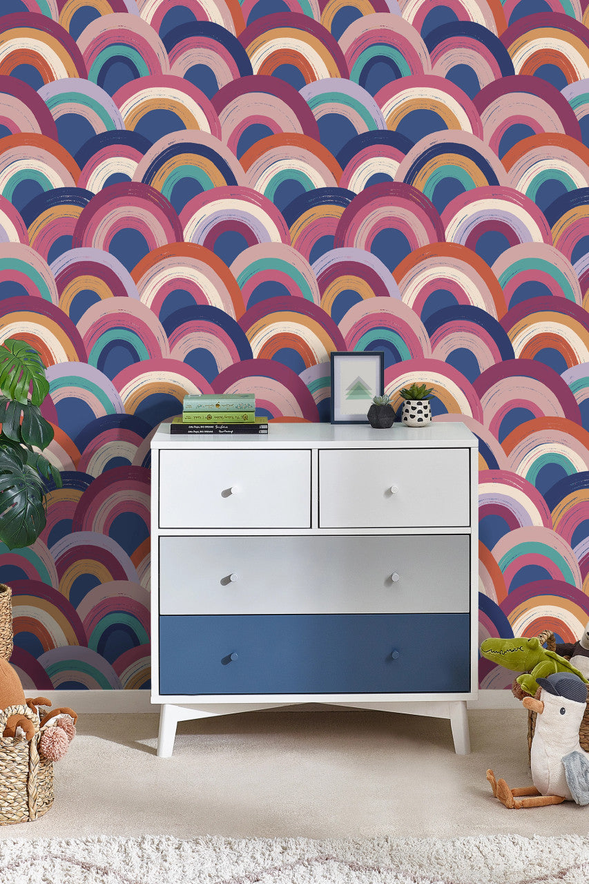 122391 Abstract Rainbow Brights Wallpaper by Next